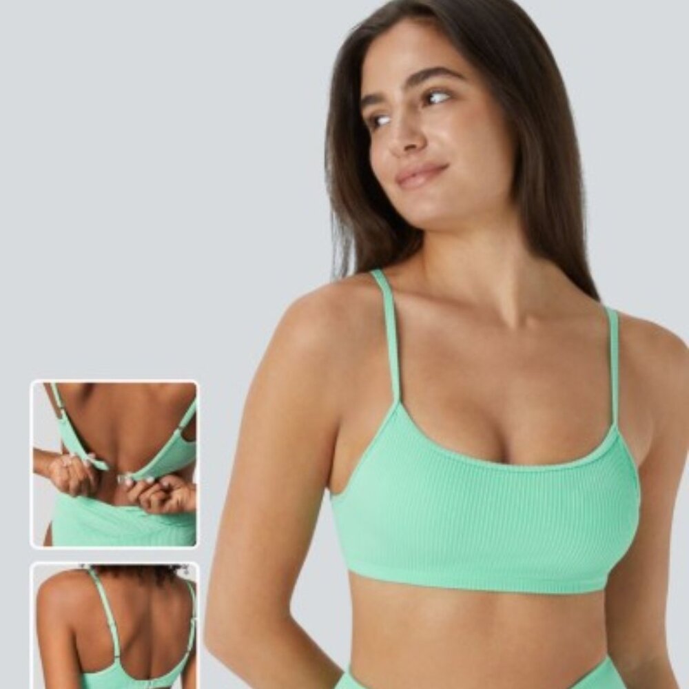 HALARA Women's Ribbed Bikini Top‎ Swimsuit